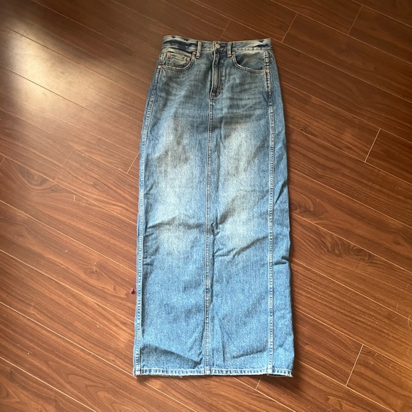 Denim Forum ‘90s pencil maxi denim skirt - Picture 9 of 10